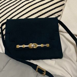 Martin Van Schaak vintage blue suede purse
